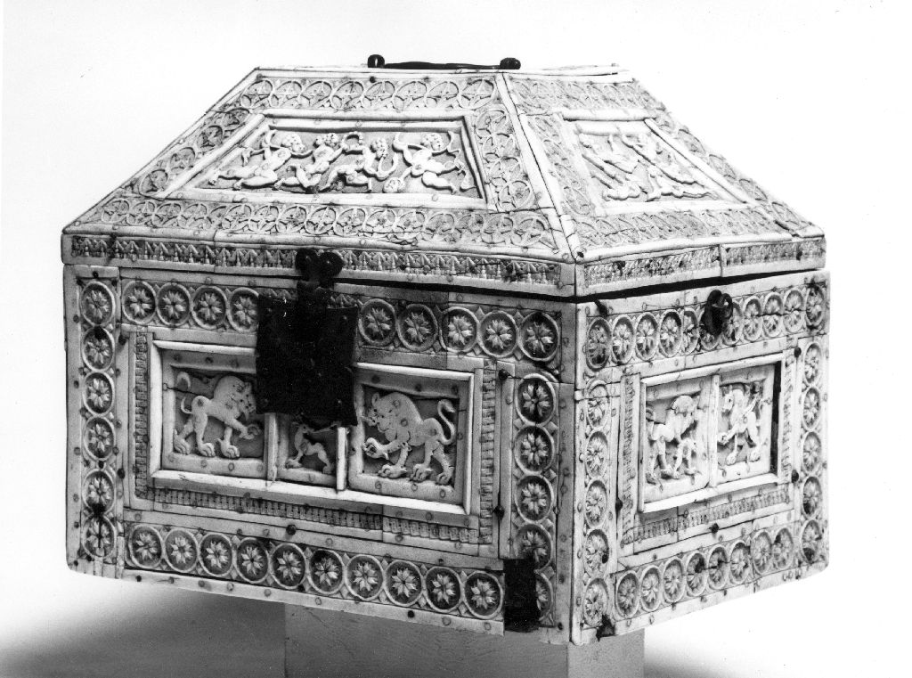 reliquiario a teca - a cofanetto, opera isolata - bottega costantinopolitana (sec. XII)