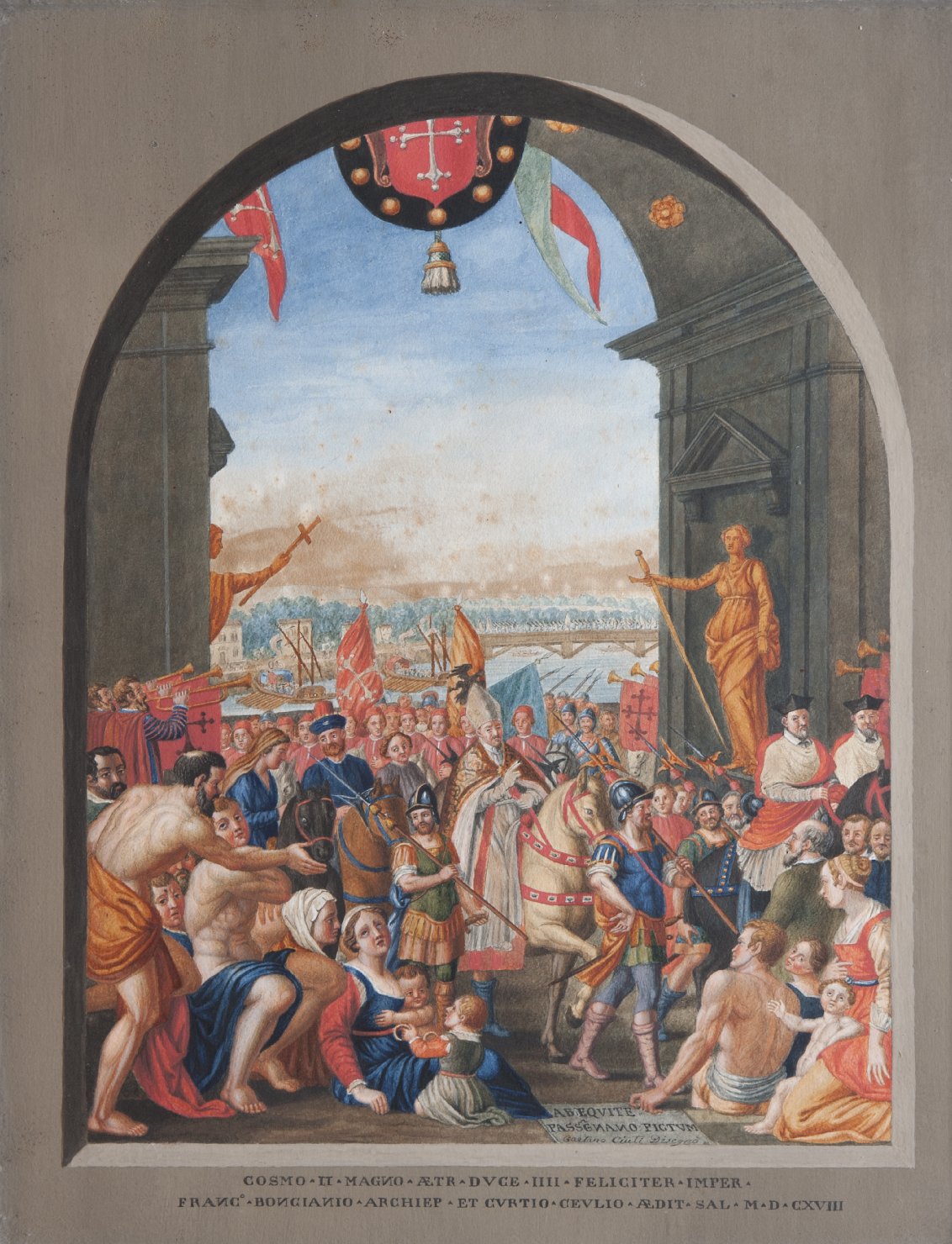 ritorno vittorioso dei Pisani dalle Baleari (dipinto) di Ciuti Gaetano (sec. XIX)