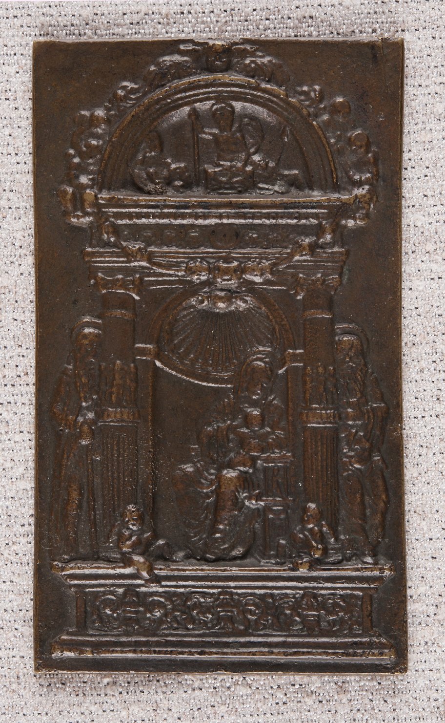 Madonna con Bambino e Santi (placchetta, opera isolata) - bottega italiana (sec. XIX)