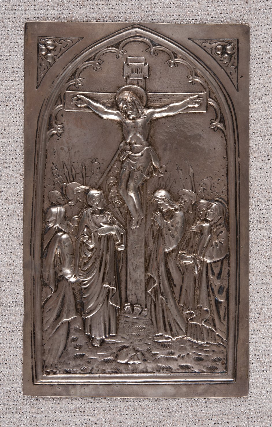 crocifissione di Cristo (placchetta) - bottega francese (metà sec. XIX)