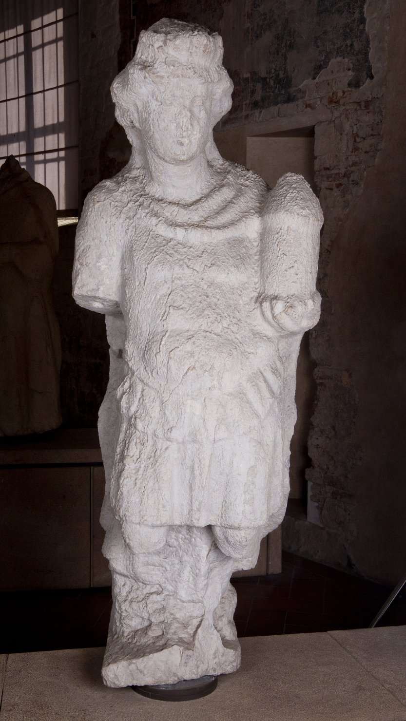 Santo guerriero (scultura) di Giovanni Pisano (bottega) (seconda metà sec. XIII)