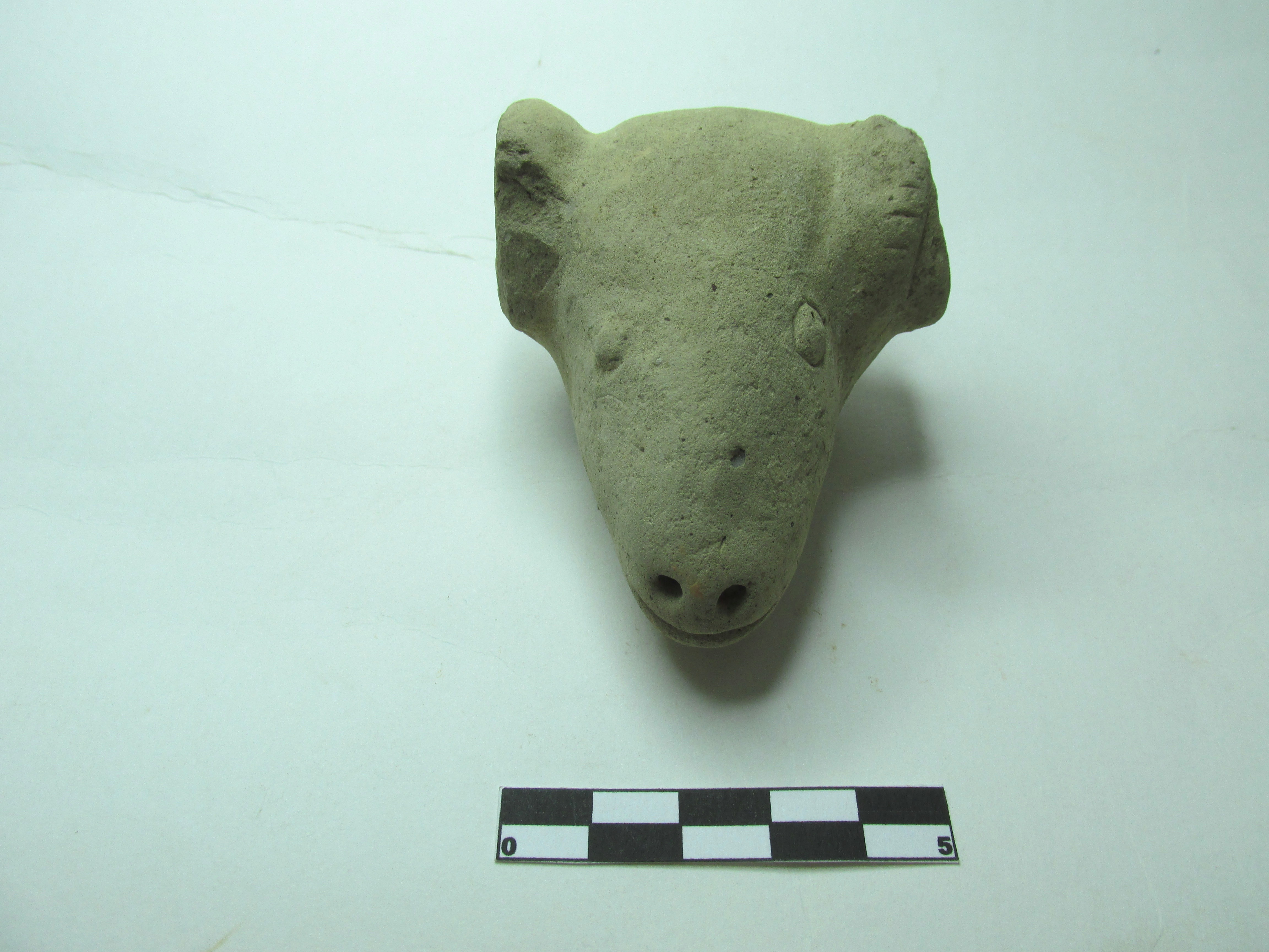 statuetta/ testa, Protome fittile a testina di ariete (Età ellenistica)