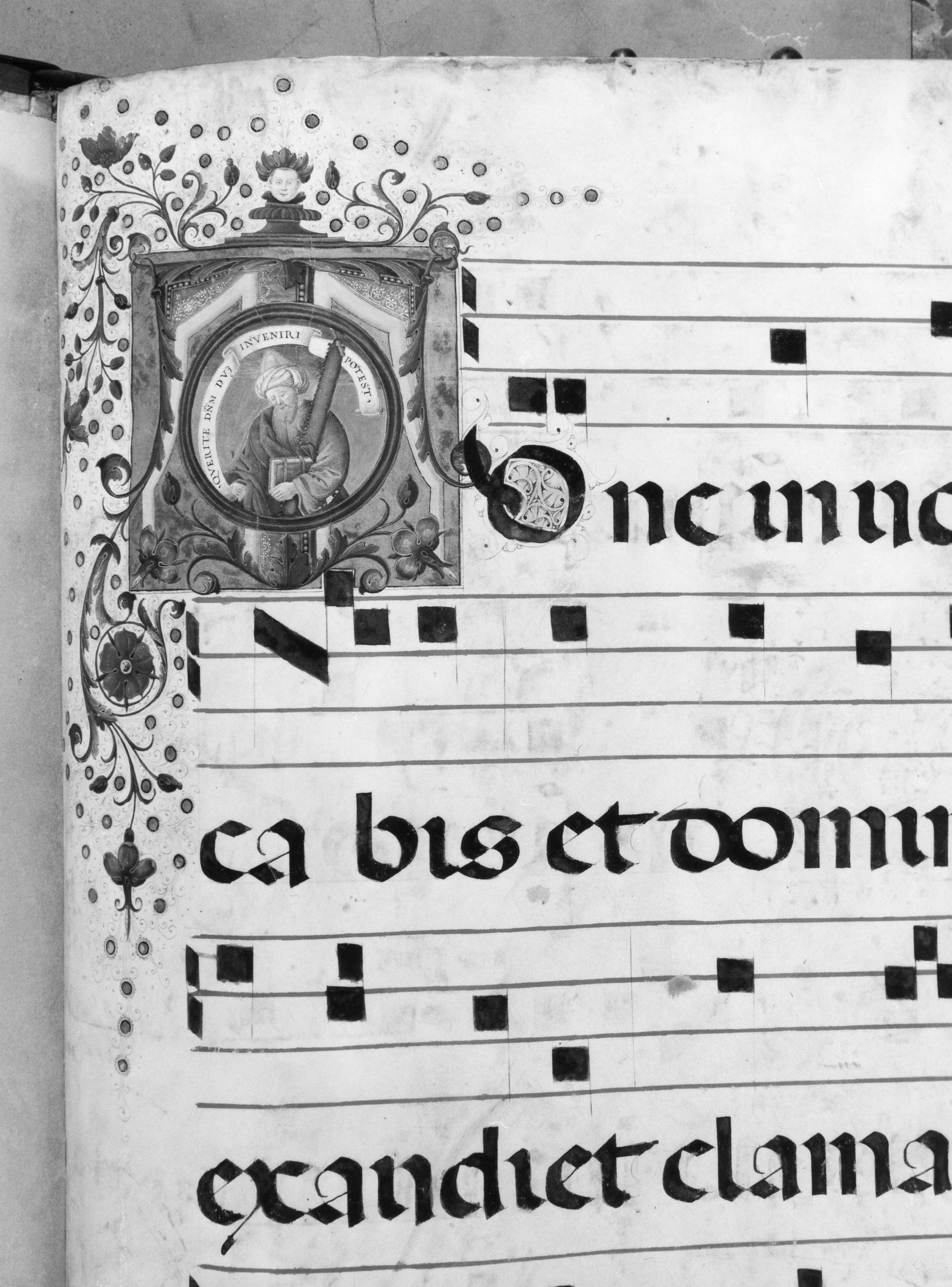 San Simone, Lettera T (miniatura) di Eustachio fra (primo quarto sec. XVI)