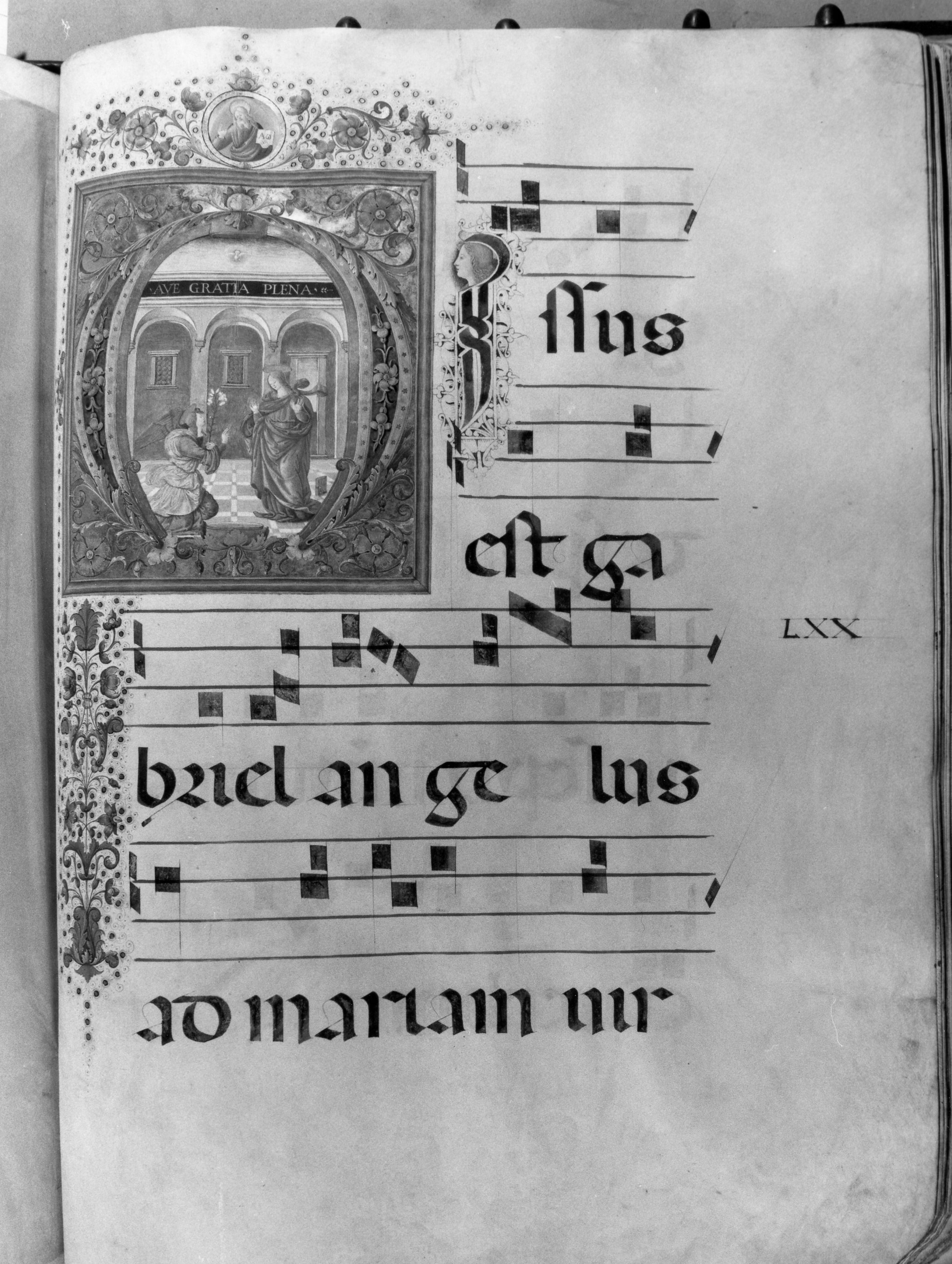 Annunciazione (miniatura) di Eustachio fra (sec. XVI)