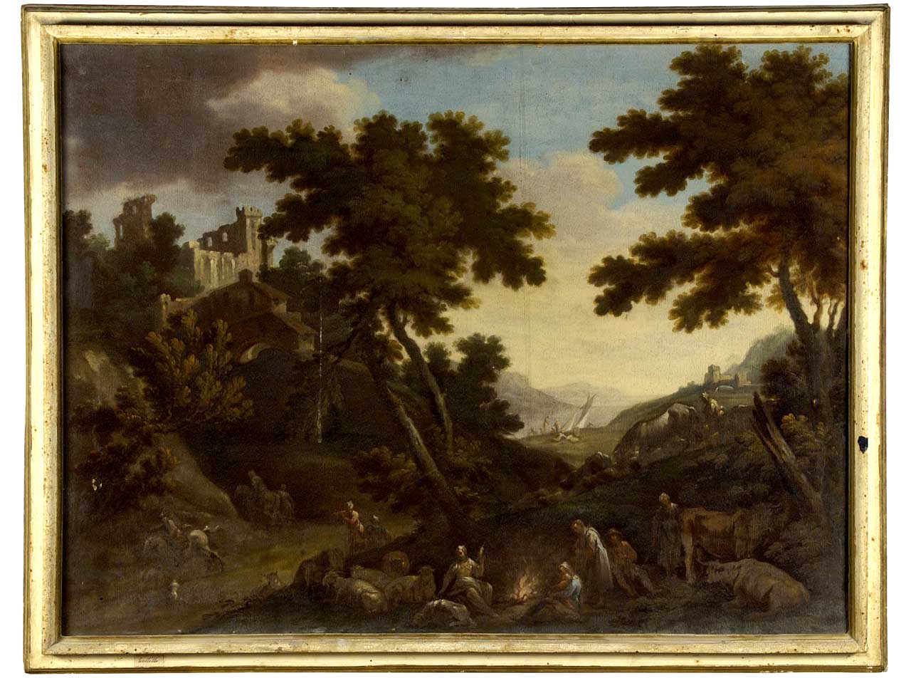 paesaggio con figure (dipinto) di Sagrestani Giovanni Camillo (primo quarto sec. XVIII)