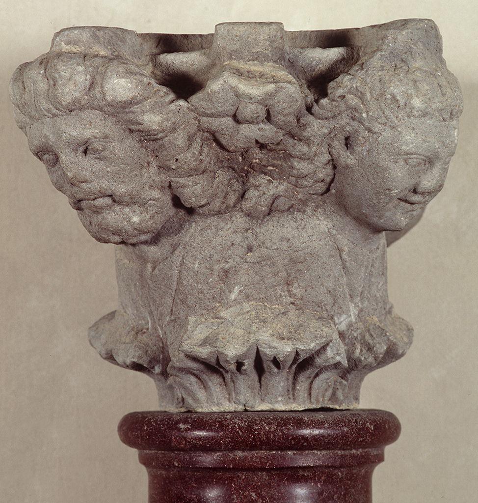 teste (capitello figurato) di Nicola Pisano (cerchia) (sec. XIII)