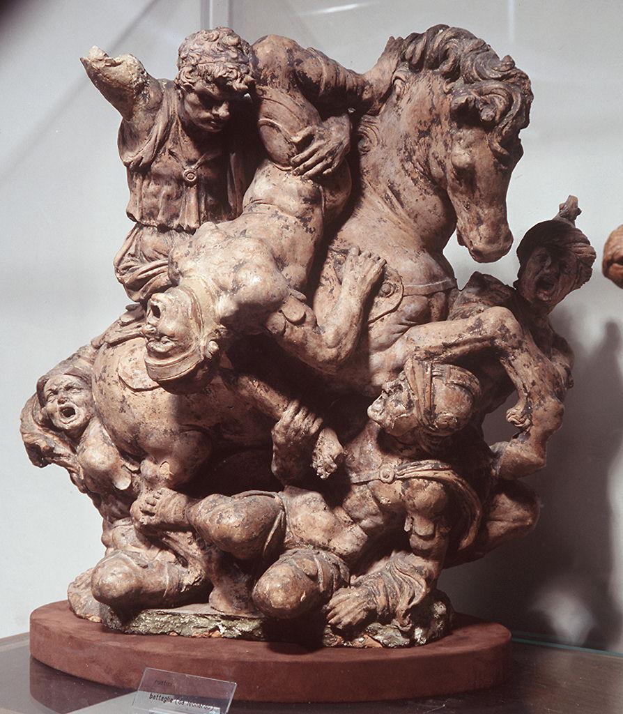 combattimento di cavalieri (scultura) di Rustici Giovanni Francesco (sec. XVI)