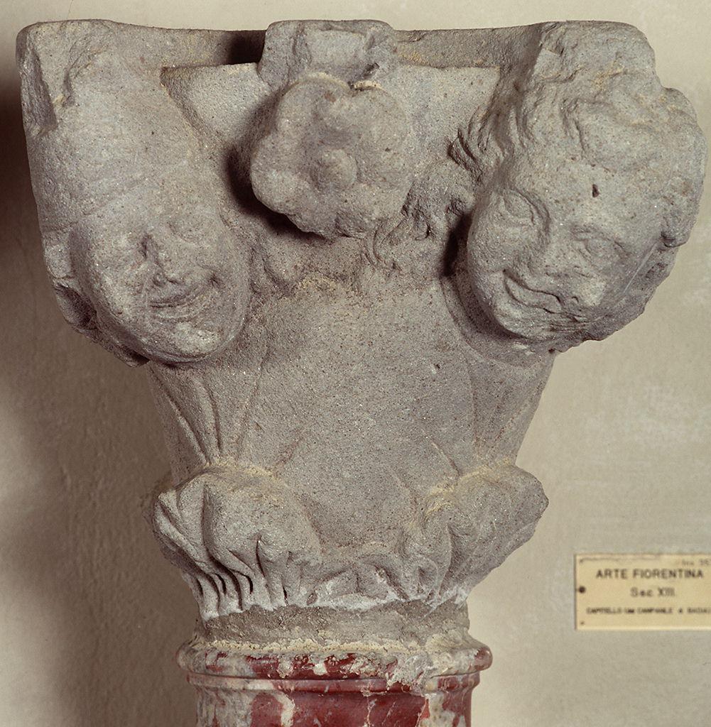 teste (capitello figurato) di Nicola Pisano (cerchia) (sec. XIII)