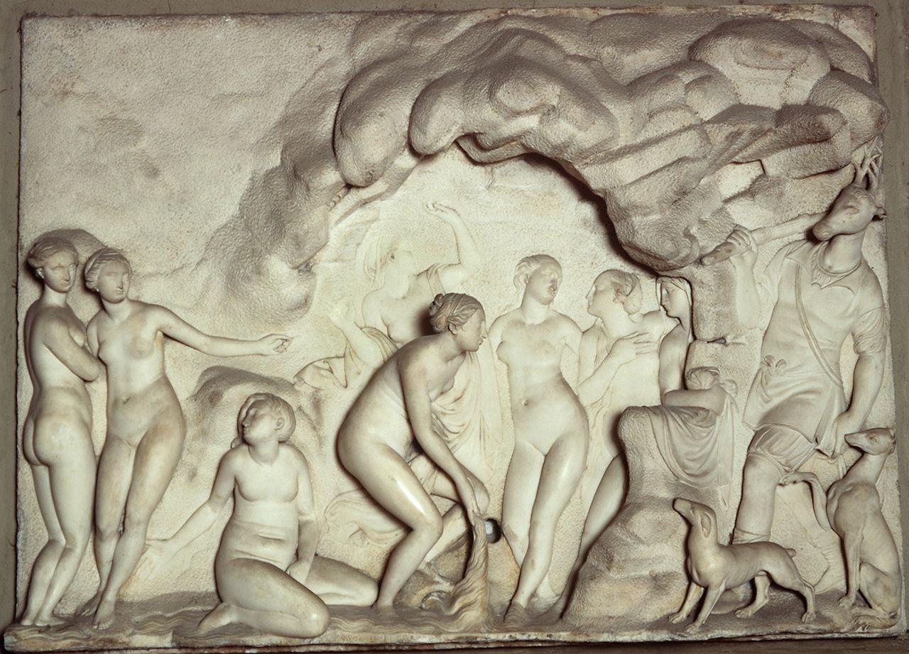 Diana e Atteone (rilievo) di Mosca Francesco detto Francesco Moschino (sec. XVI)