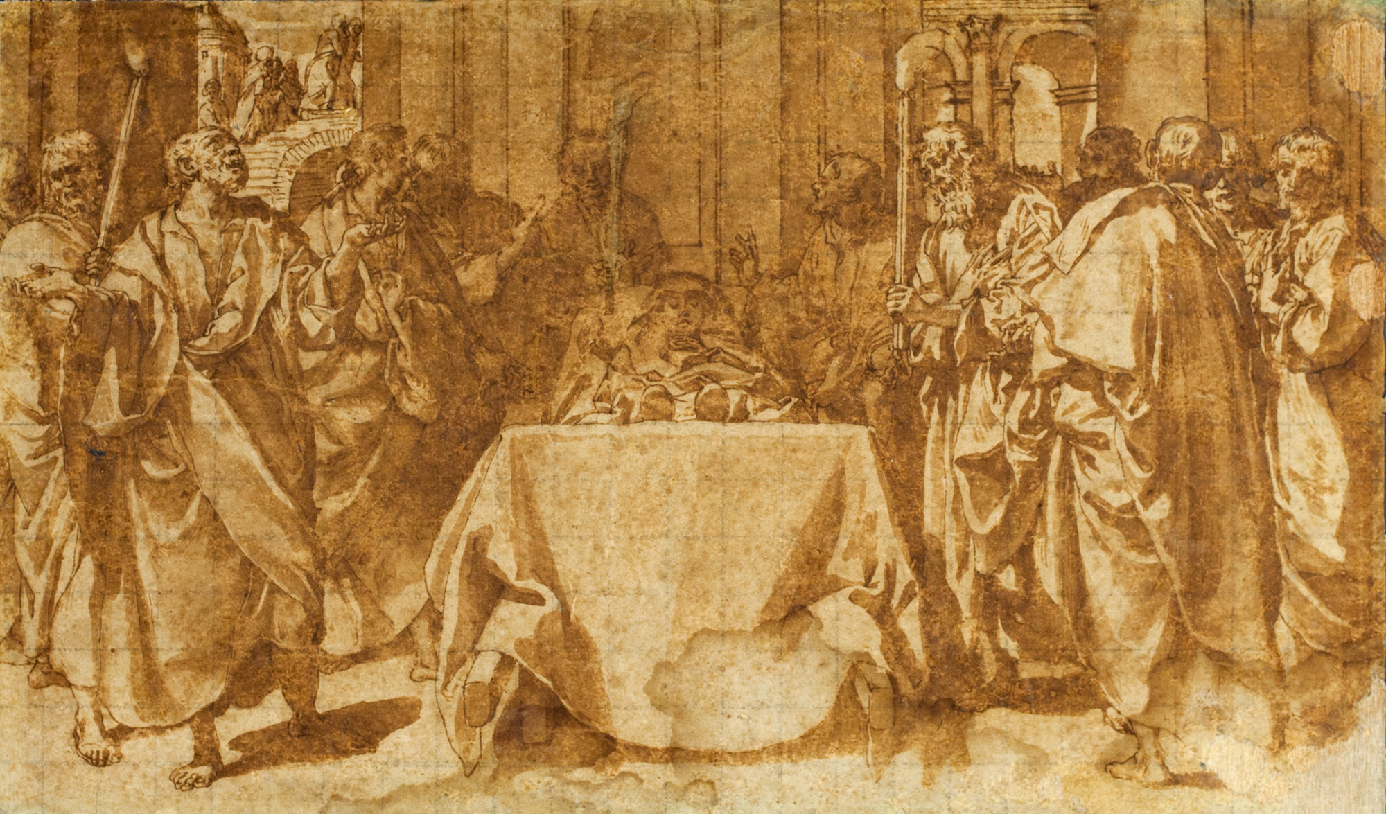 Transito di Maria Vergine, Transito di Maria Vergine (disegno, elemento d'insieme) di Bartolomeo Cesi (attribuito) - ambito emiliano (fine sec. XVI)