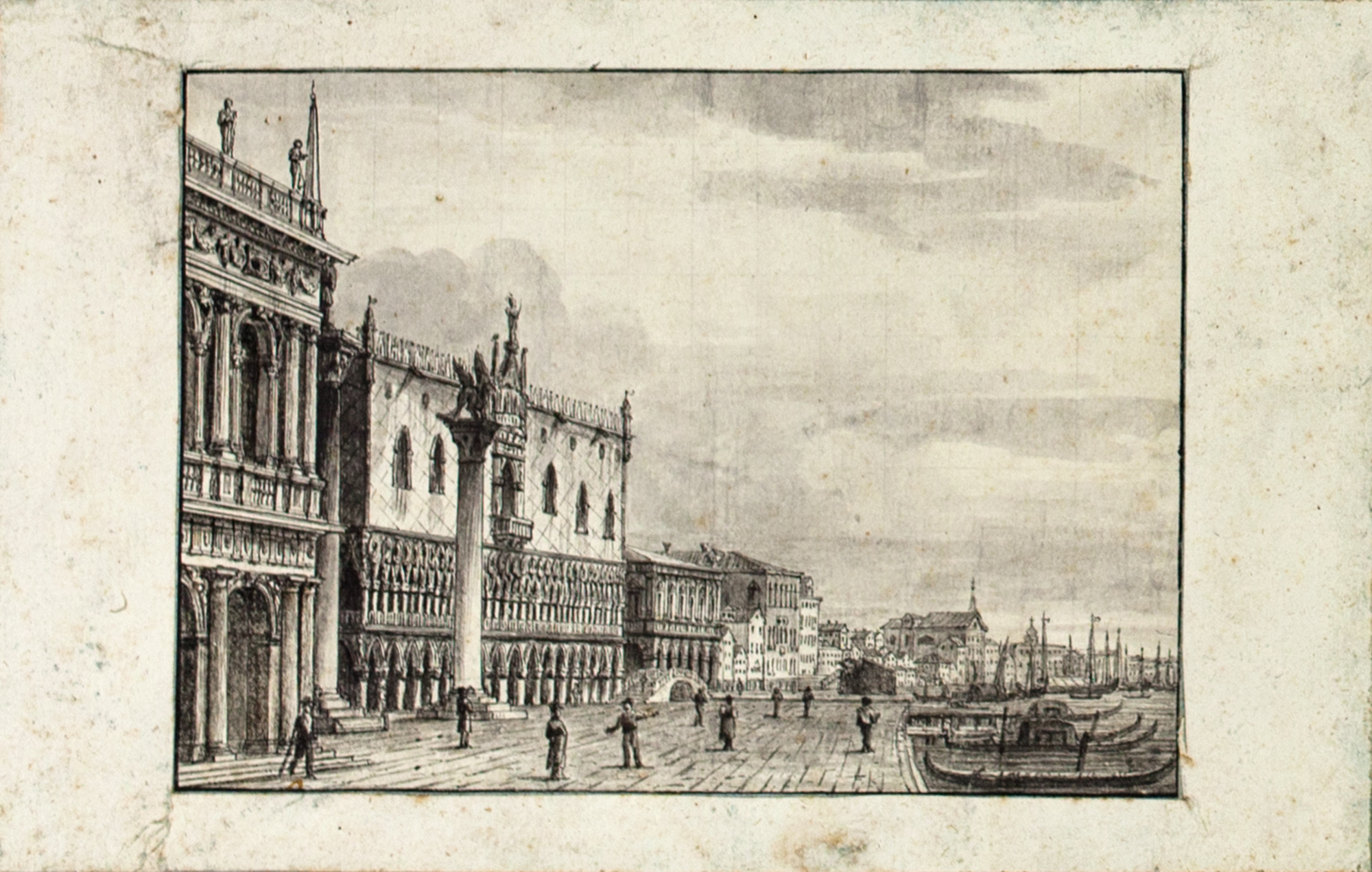 Veduta di Venezia da Palazzo Ducale, Veduta di Venezia da Palazzo Ducale (disegno, elemento d'insieme) - ambito veneto (Sec. XVIII)