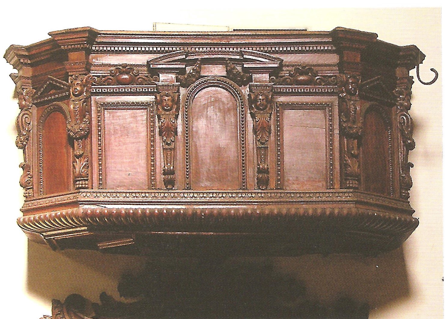 pulpito, opera isolata di Ganna Francesco (attribuito) - ambito Italia settentrionale (primo quarto sec. XVII)