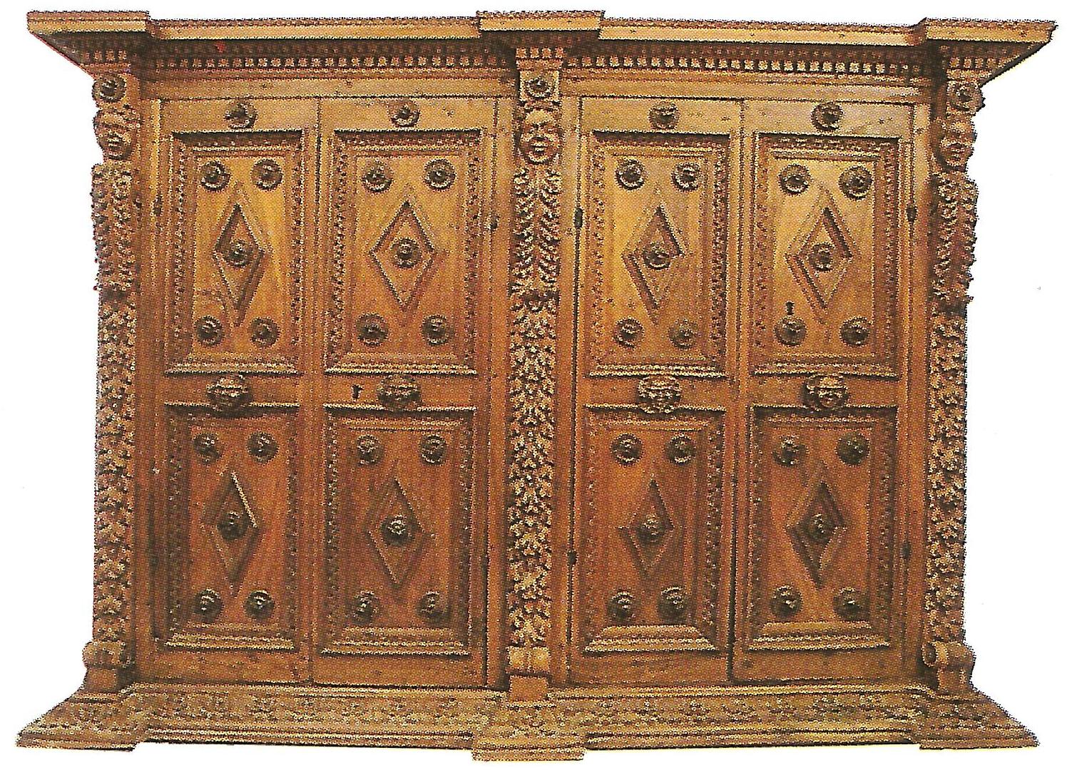 armadio da sacrestia di Ganna Francesco (bottega) - ambito Italia settentrionale (inizio XVII)