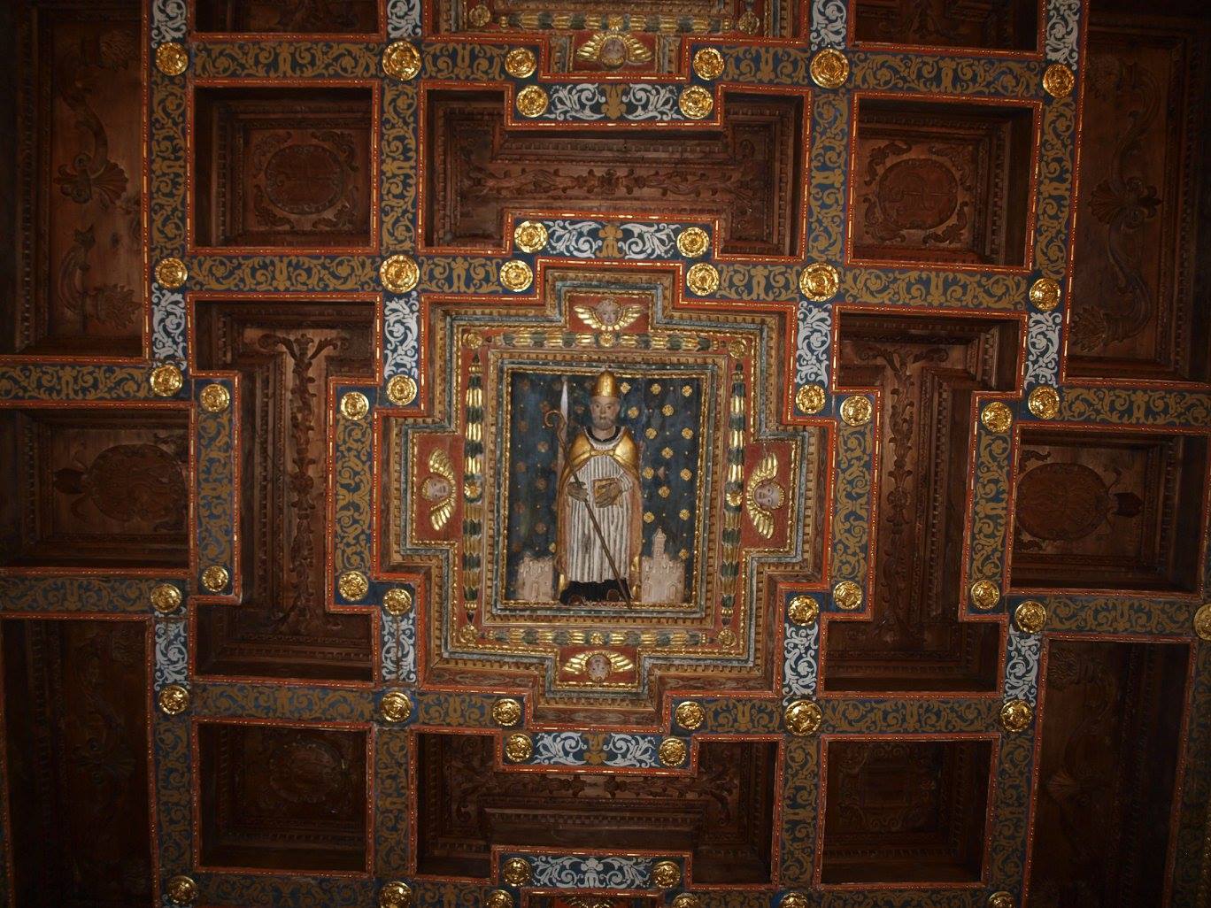 soffitto a cassettoni di Tardini Giacomo di Sabatino (attribuito), Tardini Cesare di Sabatino (attribuito) - ambito emiliano (inizio sec. XVII)