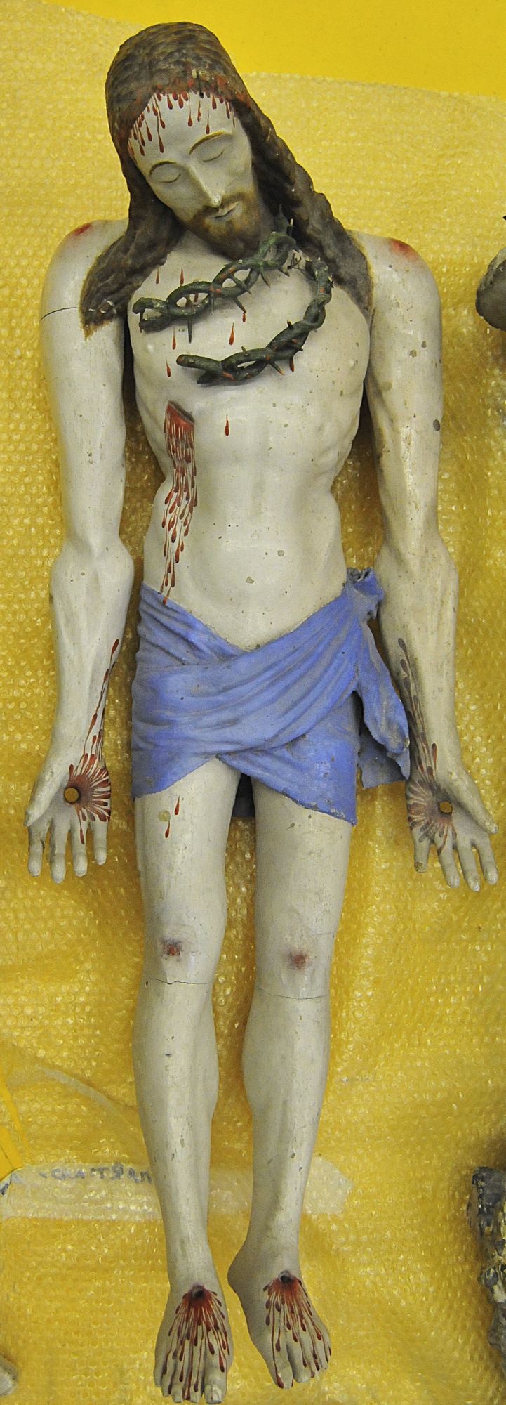 Gesù Cristo deposto (scultura lignea, opera isolata) - bottega Italia centrale (prima metà XVI)