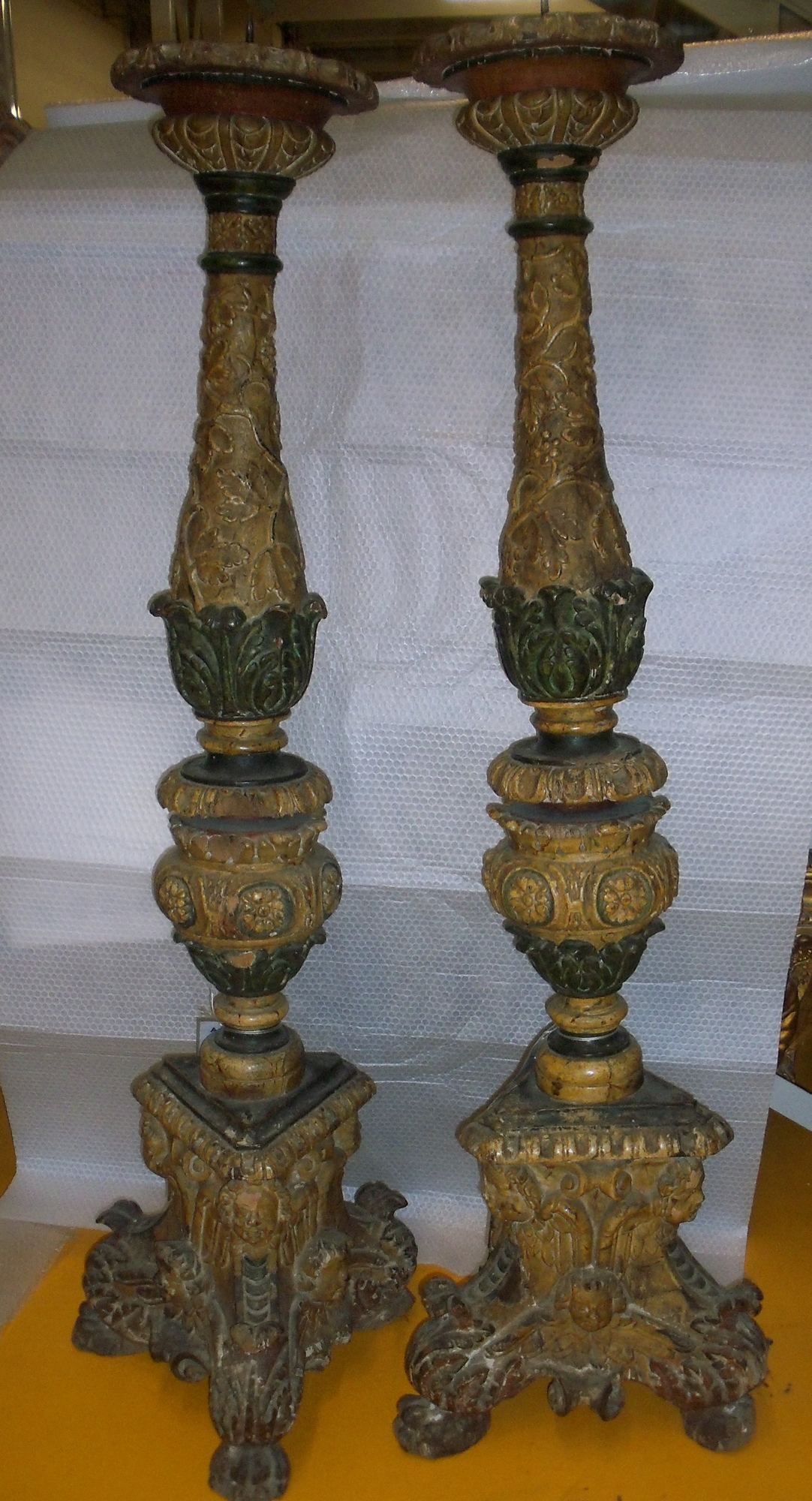 candelabro, coppia - bottega Italia centrale (seconda metà XVII)