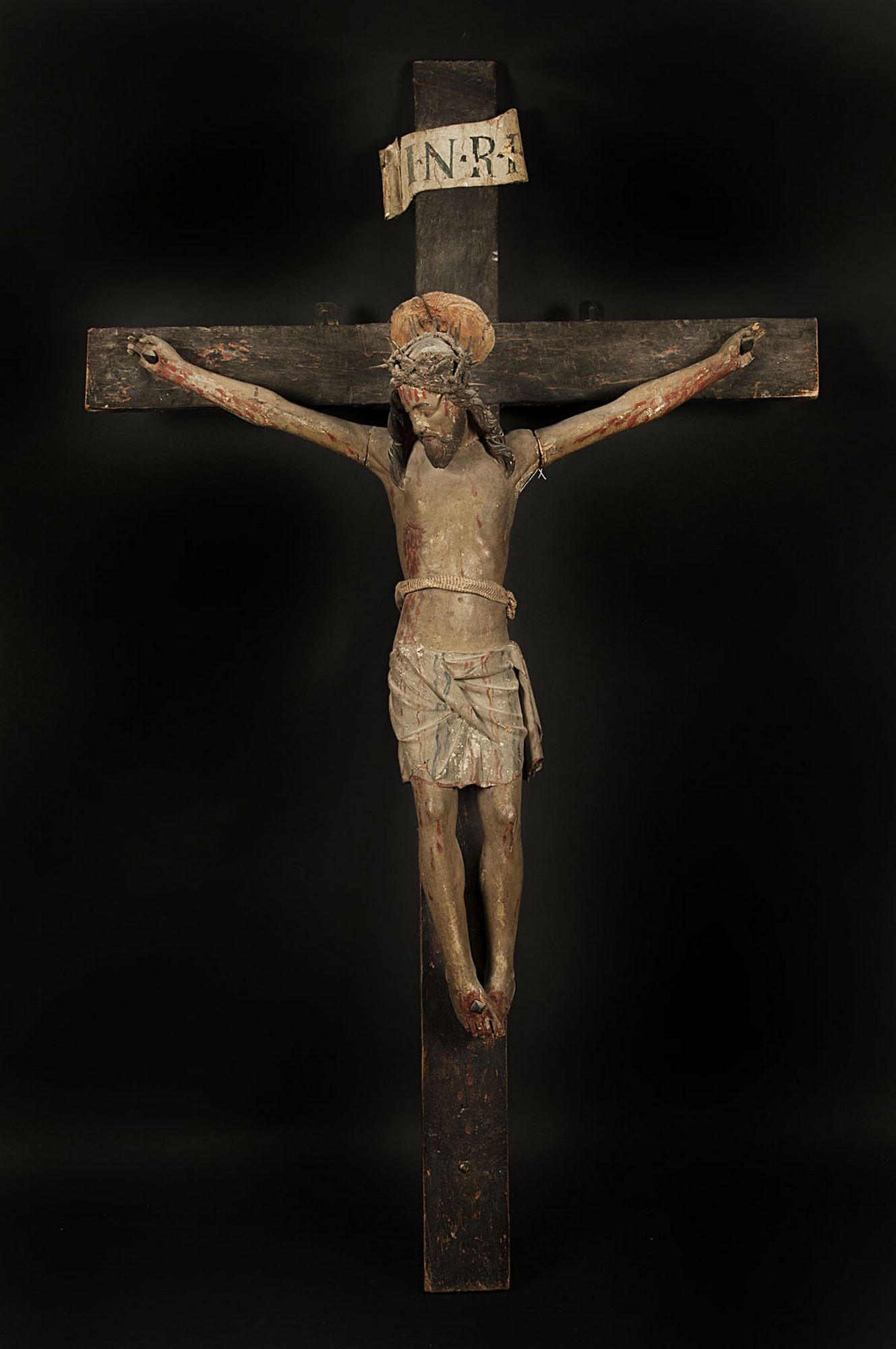 Gesù Cristo crocifisso (crocifisso, opera isolata) - bottega Italia centrale (seconda metà XV)