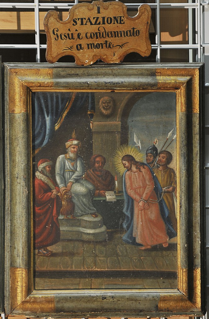 soggetto assente (cornice di dipinto, elemento d'insieme) - bottega nursina (sec. XIX)