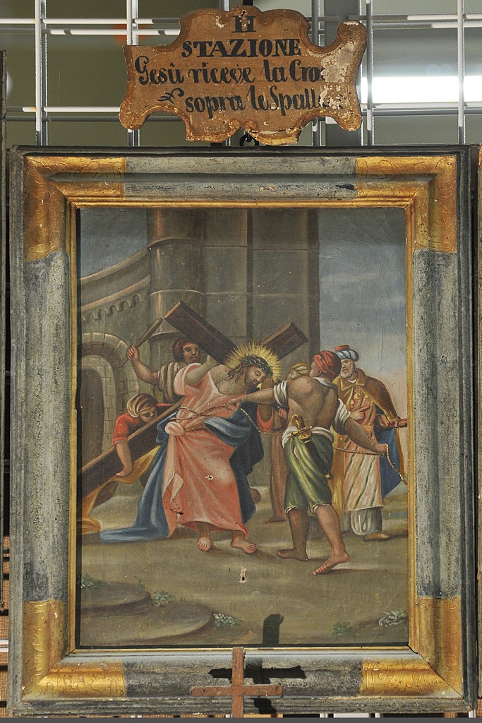 soggetto assente (cornice di dipinto, elemento d'insieme) - bottega nursina (sec. XIX)