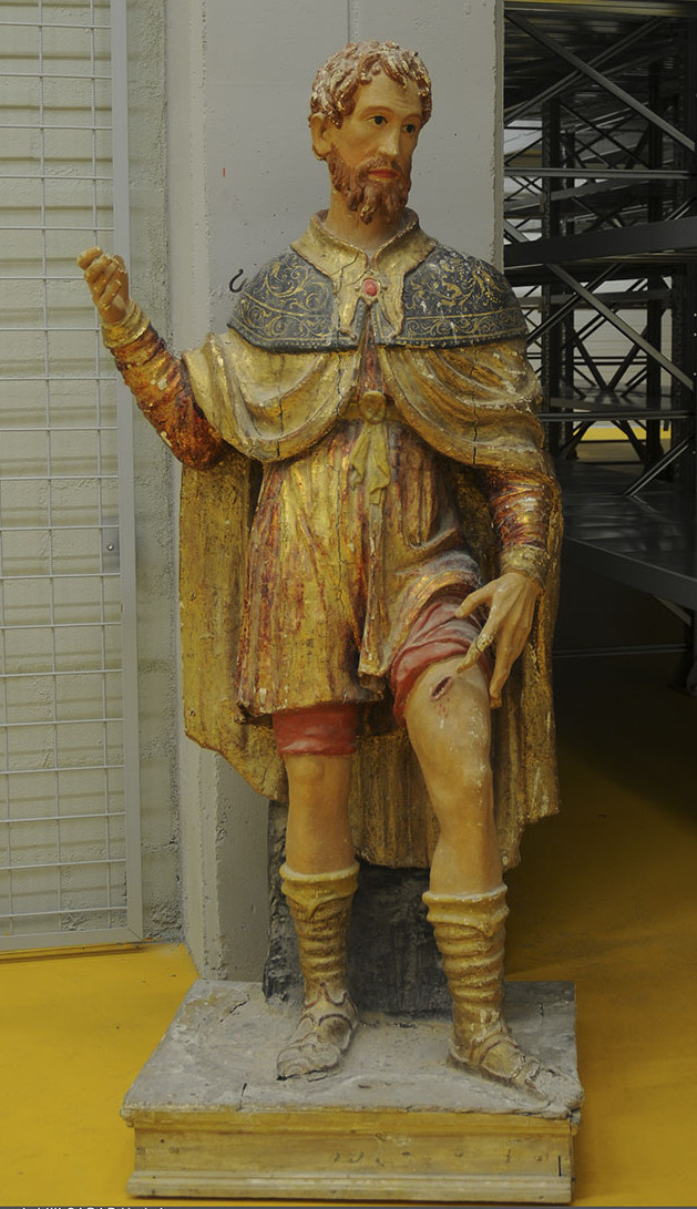 San Rocco (scultura, opera isolata) - ambito nursino (fine sec. XVI)