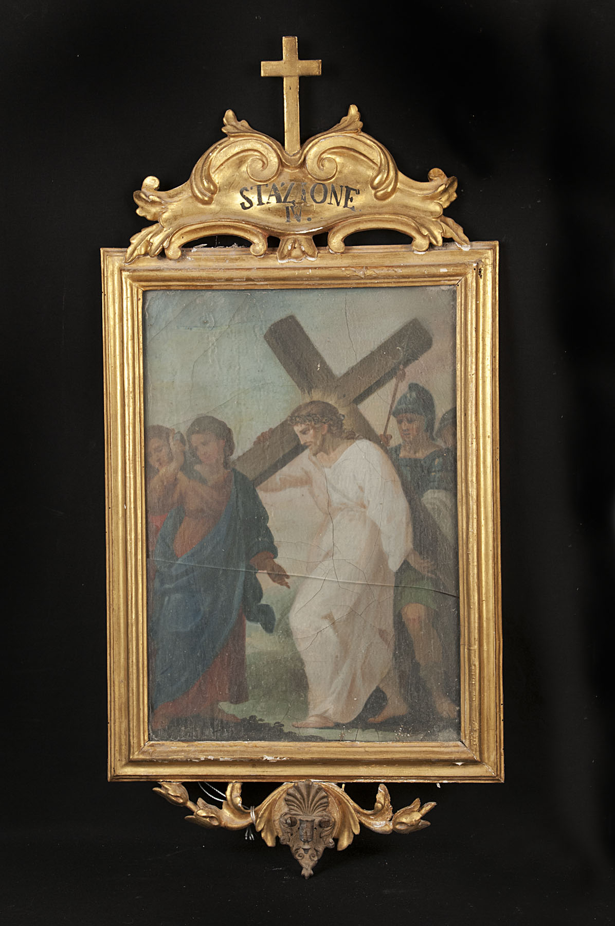 stazioni IV: Gesù incontra la Madonna (dipinto, ciclo) di Lucci Filippo (fine sec. XVIII)