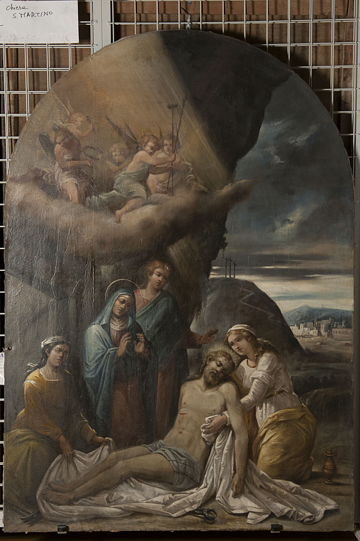 Cristo deposto nel sepolcro (dipinto, opera isolata) di Picca Giovanni (seconda metà sec. XIX)