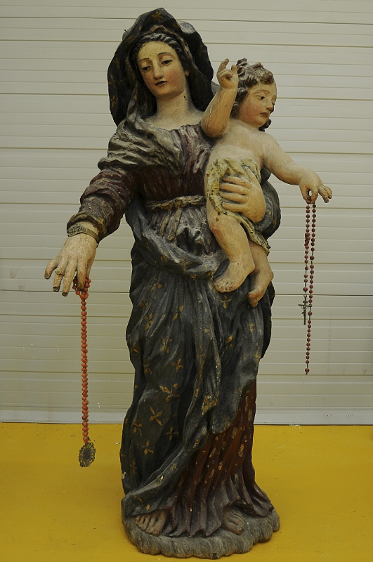Madonna del Rosario (scultura, elemento d'insieme) - ambito umbro (prima metà XVII)