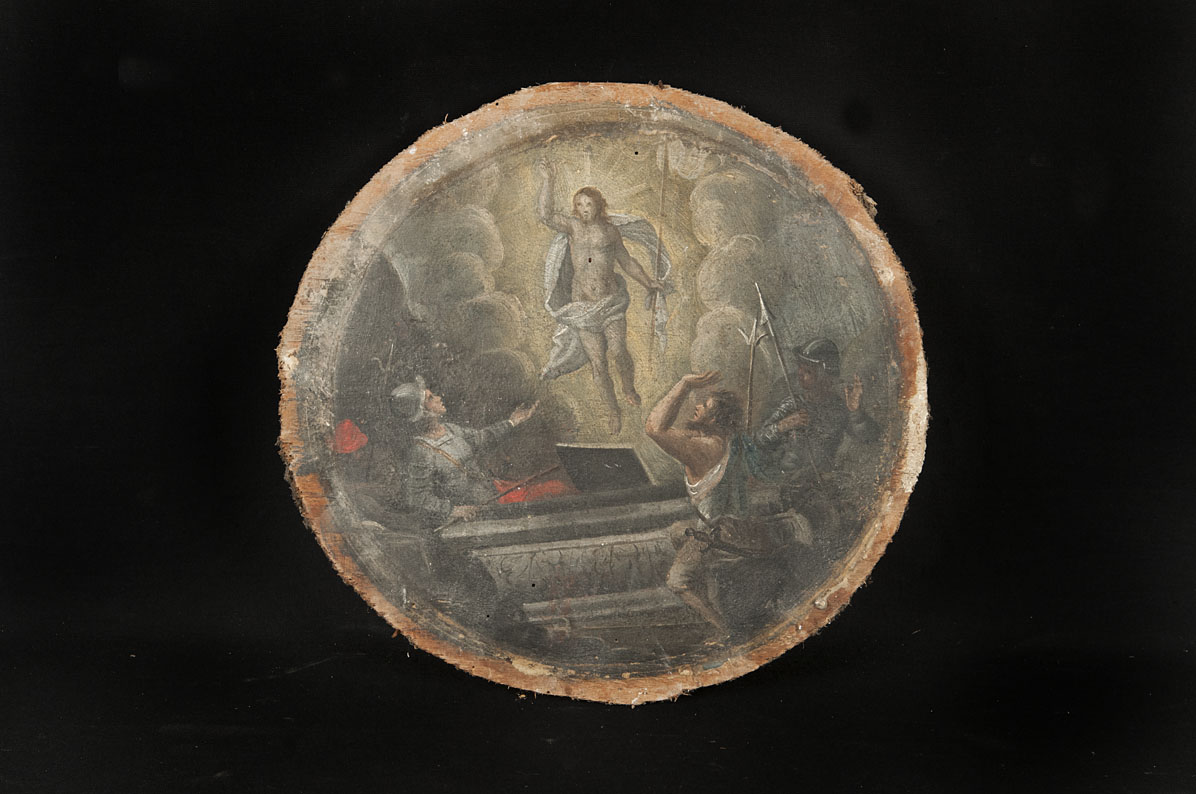 primo mistero glorioso: resurrezione di Cristo (dipinto, elemento d'insieme) - ambito umbro (prima metà XVII)