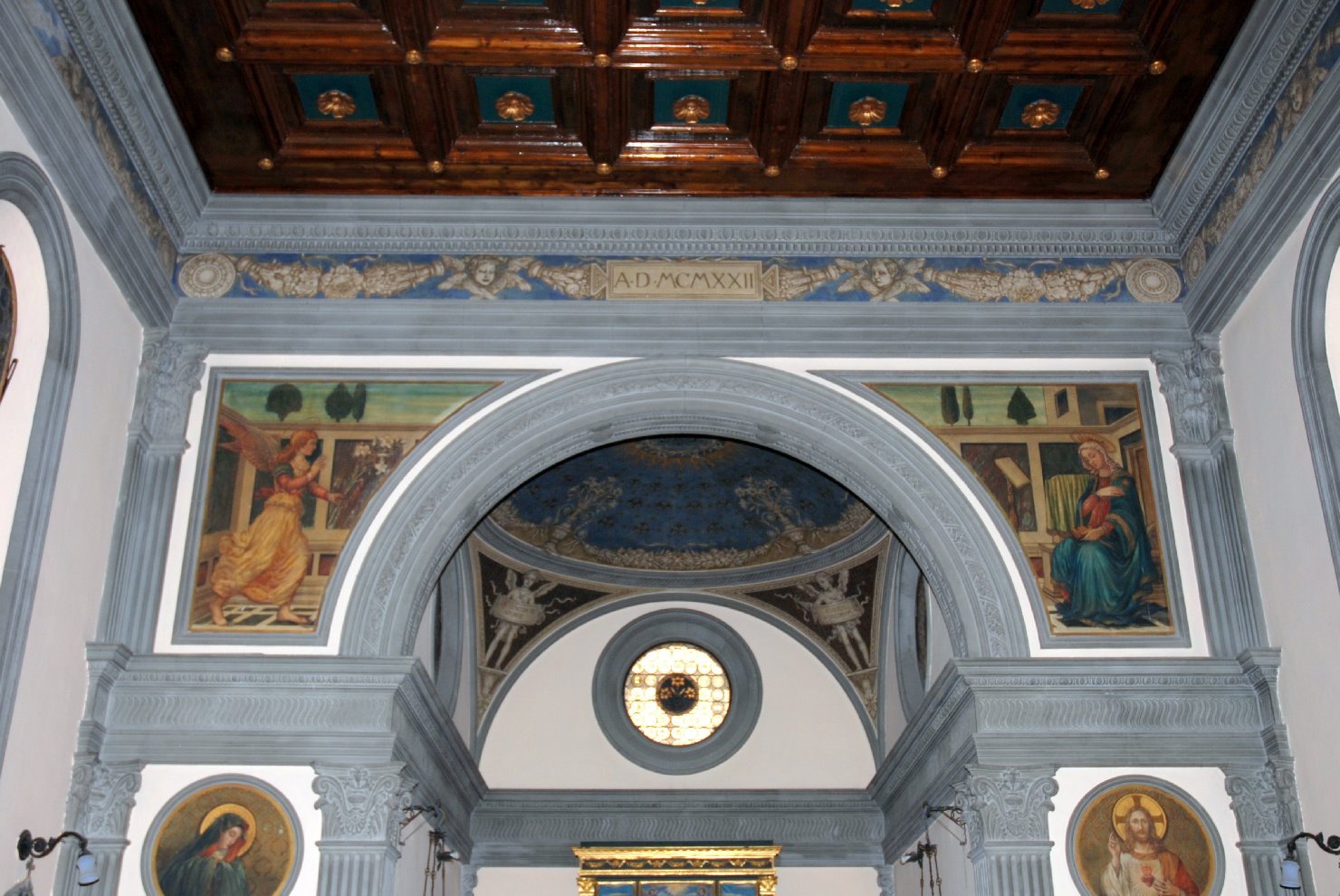 Annunciazione, Annunciazione (dipinto murale, opera isolata) - ambito toscano (primo quarto sec. XX)