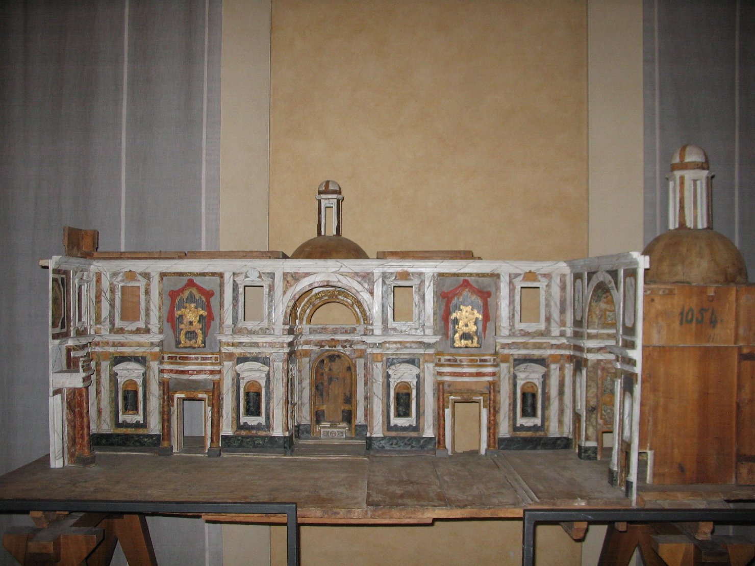 Spaccato chiesa di S.Stefano dei Cavalieri di Pisa (modello architettonico, opera isolata) di Silvani Gherardo (attribuito) (sec. XVII)
