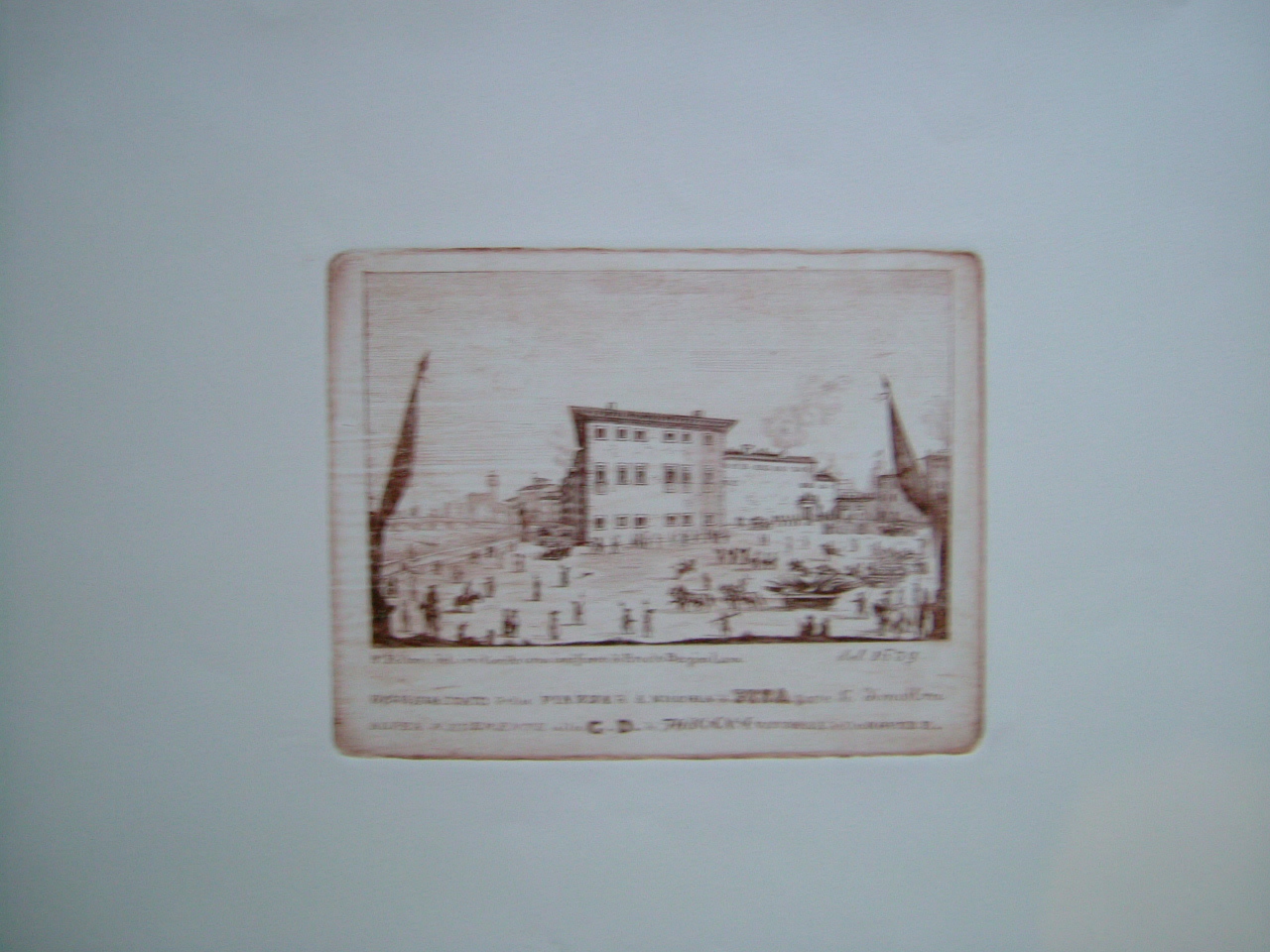 Vetusto stato della Piazza di S. Nicola di Pisa, veduta di città (stampa, frammento) di Polloni Bartolomeo (secondo quarto sec. XIX)