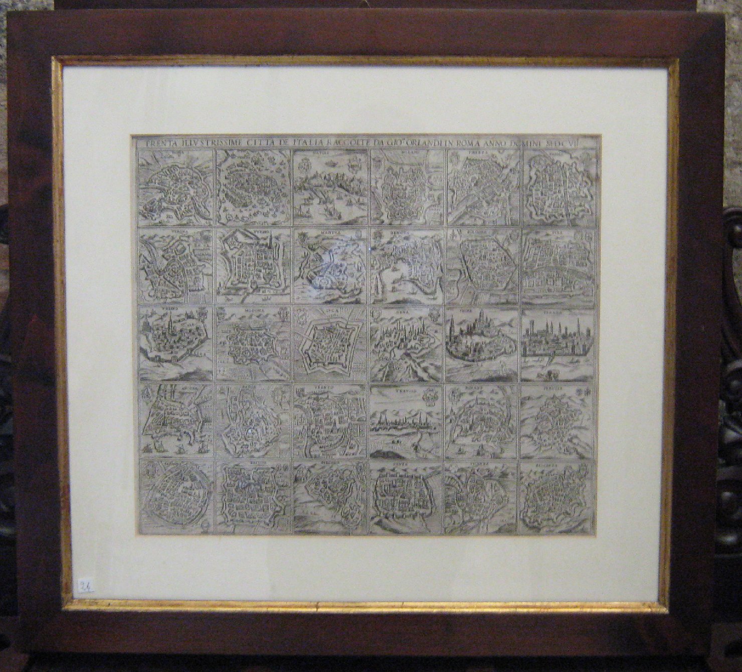 Trenta illustrissime cittï¿½, geografia (stampa, frammento) di Orlandi Giovanni (inizio sec. XVII)