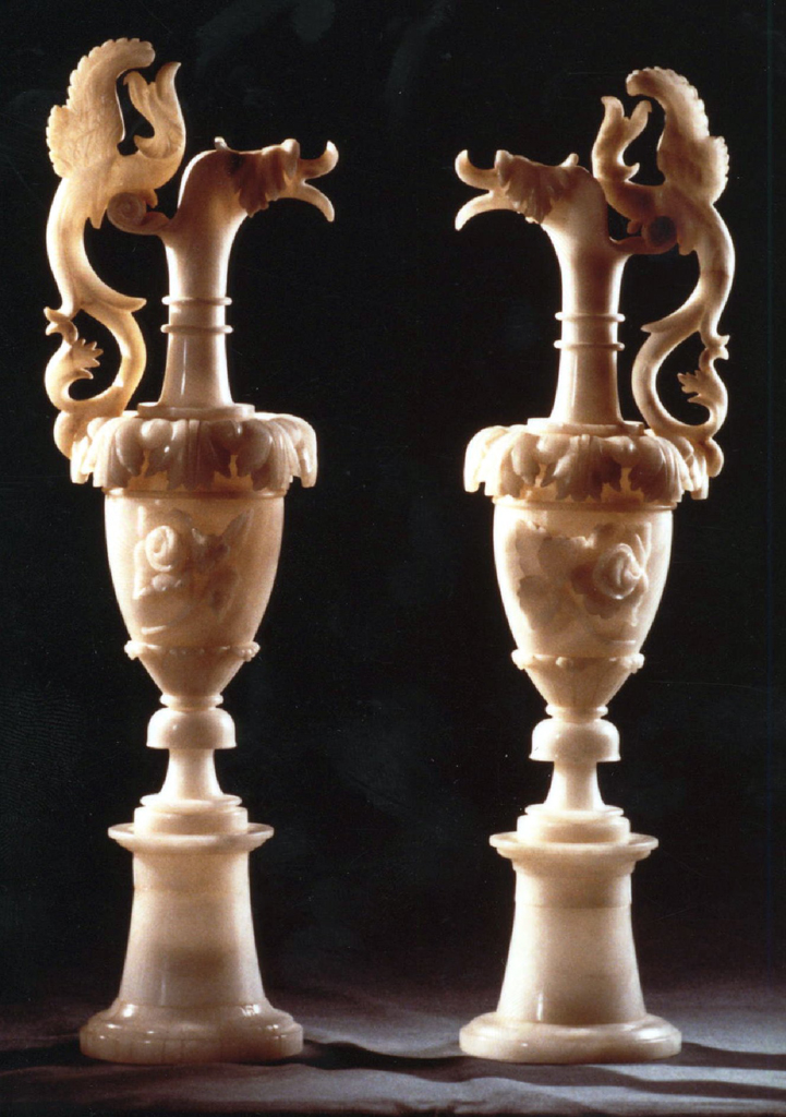 vaso, coppia - bottega volterrana (secc. XVIII/ XX)
