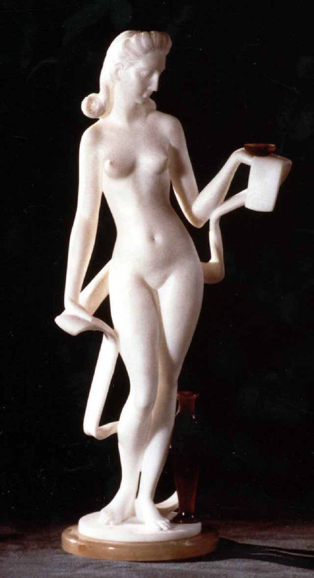 Nudo femminile, figura femminile nuda (statuetta, opera isolata) di Costagli (attribuito) (sec. XX)