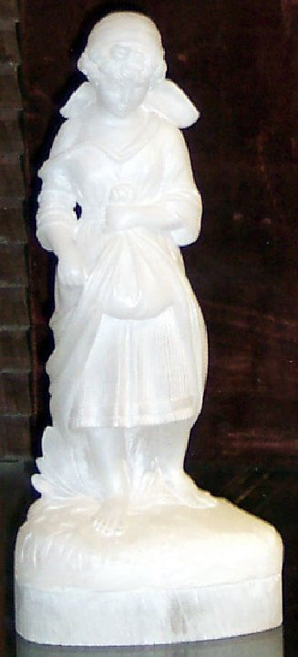 Contadina, figura femminile (statuetta, opera isolata) - bottega volterrana (secc. XIX/ XX)