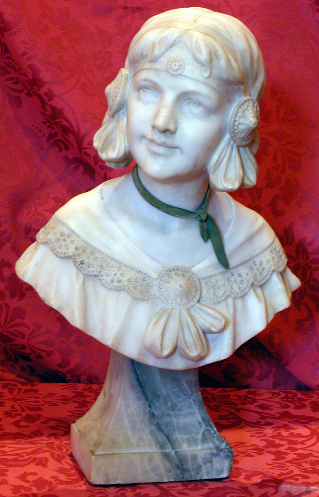 Busto di fanciulla, busto femminile (busto, opera isolata) - bottega volterrana (secc. XIX/ XX)