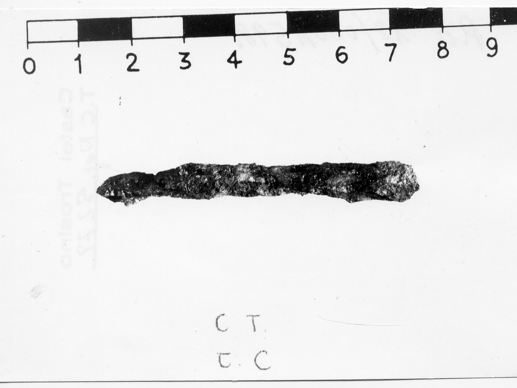asticella/ frammento - deposizione longobarda (fine/ fine secc. VI d.C. - VII d.C)