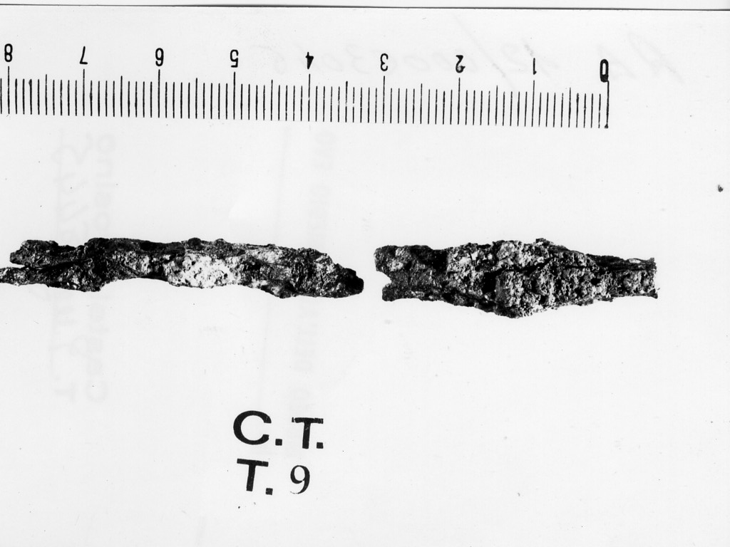 barretta/ frammento - deposizione longobarda (metà sec. VII d.C)