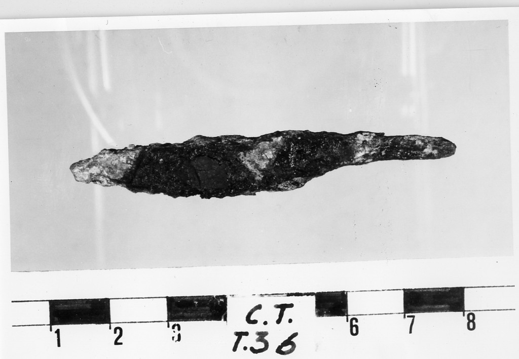 utensile/ frammento - deposizione longobarda (metà sec. VII d.C)