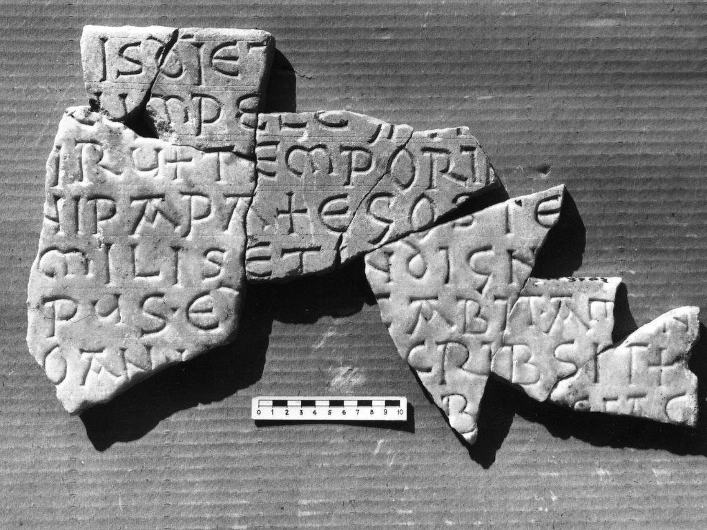 lastra iscritta (secc. VIII d.C.-IX d.C)