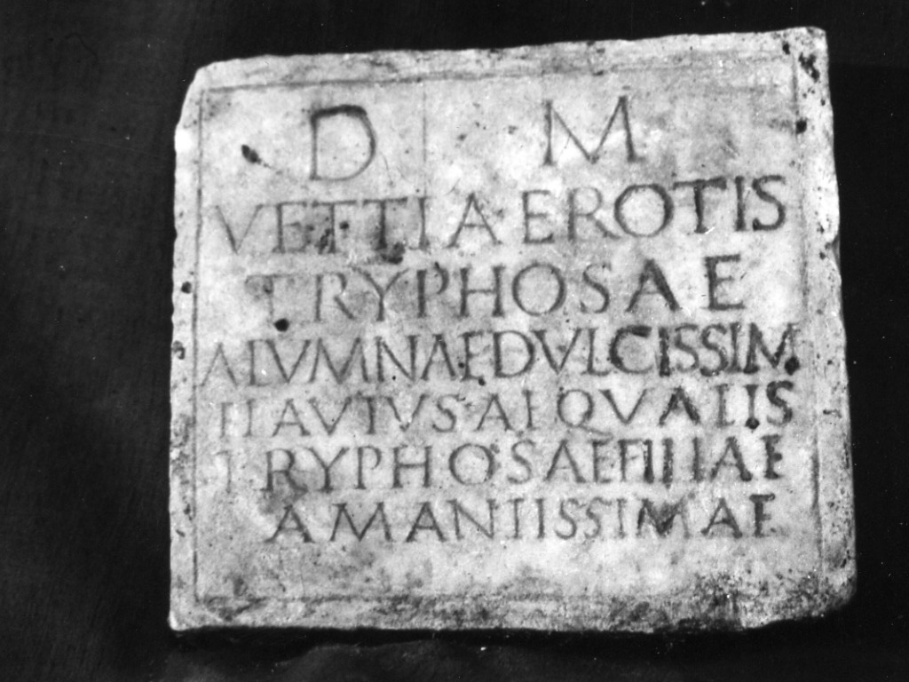 lastra iscritta (seconda metà sec. I d.C)