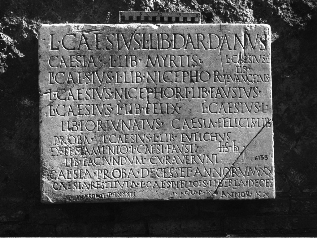 lastra iscritta (sec. I d.C)