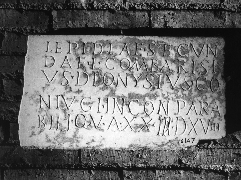 lastra iscritta (sec. II d.C)