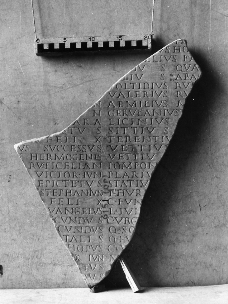lastra iscritta opistografa (sec. II d.C)