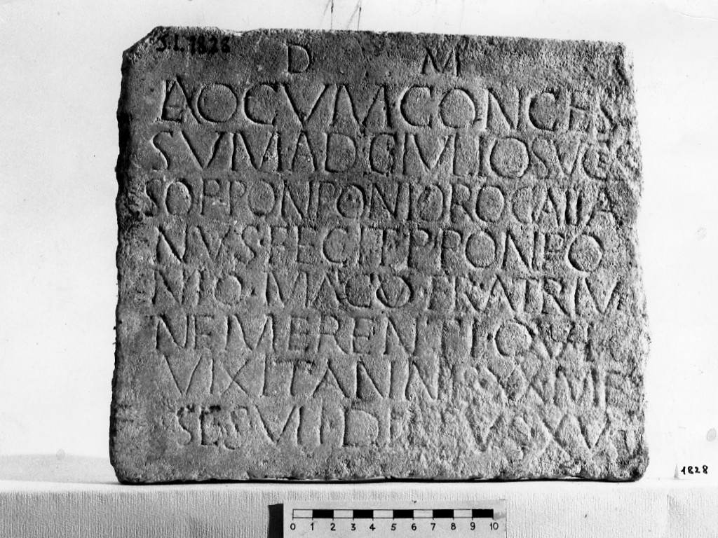 lastra iscritta (seconda metà sec. III d.C)