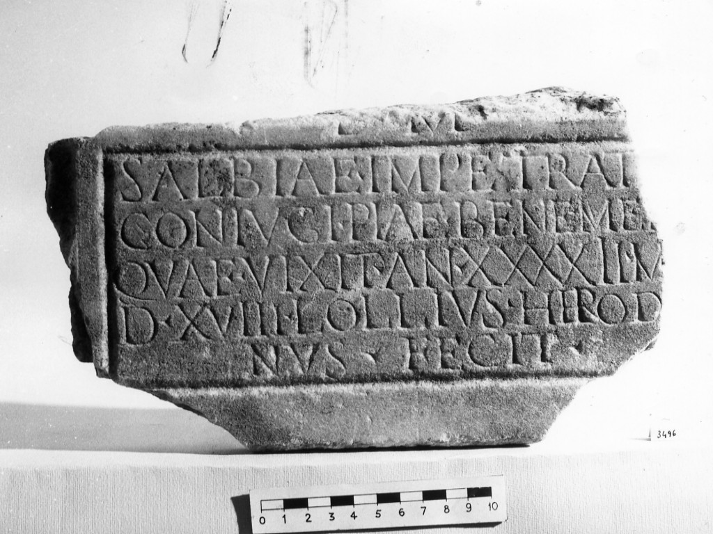 lastra iscritta (fine sec. II d.C)