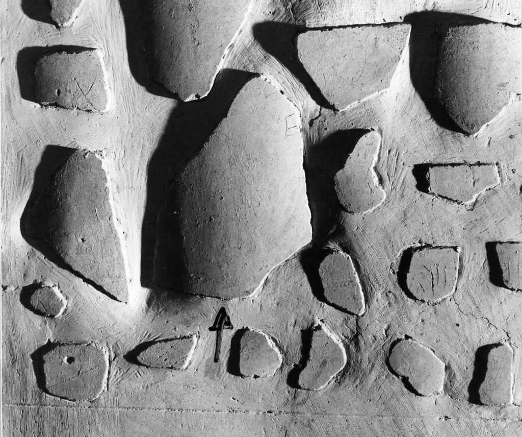 rivestimento parietale con graffito (secc. I d.C.-II d.C)