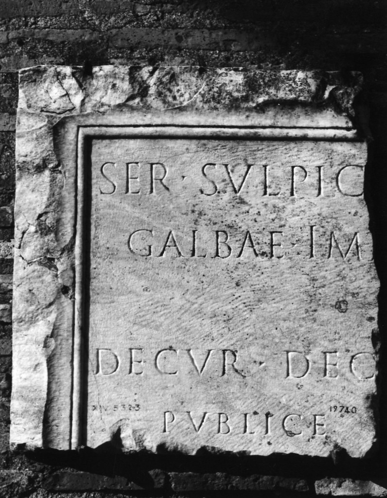 lastra iscritta (sec. I d.C)