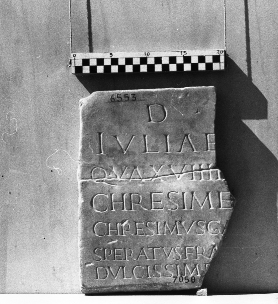 lastra iscritta (secc. I d.C.-II d.C)