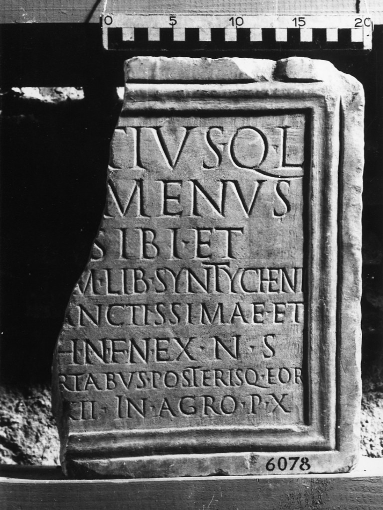 lastra iscritta (sec. II d.C)